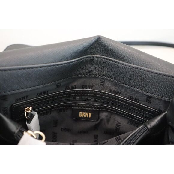 DKNY R313FE83 Women's Black Cleo Jacquard Print Chain Strap Shoulder Bag - Picture 11 of 16